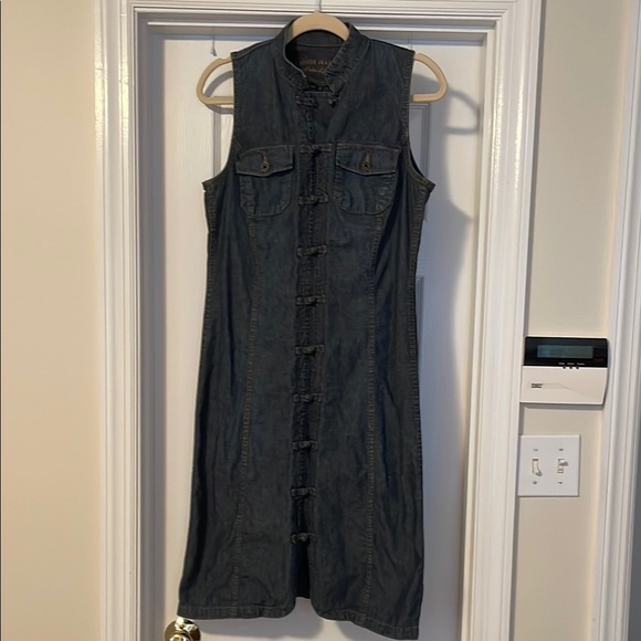 Ralph Lauren Dark Blue Denim Midi Dress - Picture 1 of 4